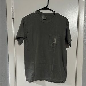 Vintage Arkansas Razorbacks Baseball Men's Dark Gray Pocket Tee